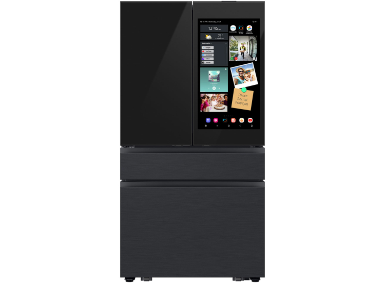 Samsung Bespoke 29 Cu. Ft. 4-Door French Door Refrigerator 36-Inch Wide in Charcoal Glass & Black/Charcoal - RF90F29AECEAA