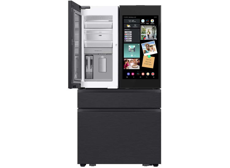 Samsung Bespoke 29 Cu. Ft. 4-Door French Door Refrigerator 36-Inch Wide in Charcoal Glass & Black/Charcoal - RF90F29AECEAA