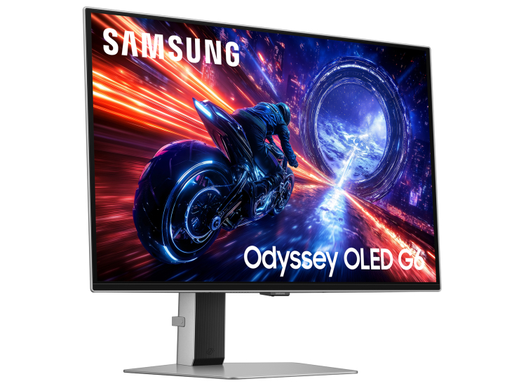 Samsung Odyssey OLED G6 G60SF 27-Inch QHD 500Hz Gaming Monitor in Silver - LS27FG602SNXZA