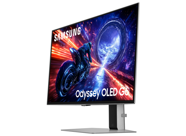 Samsung Odyssey OLED G6 G60SF 27-Inch QHD 500Hz Gaming Monitor in Silver - LS27FG602SNXZA