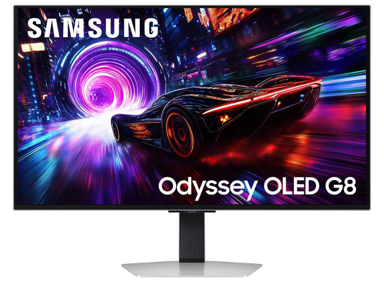 Samsung Odyssey OLED G8 (G81SF) 32-Inch UHD 4K 240Hz Gaming Monitor in Silver - LS32FG810SNXZA