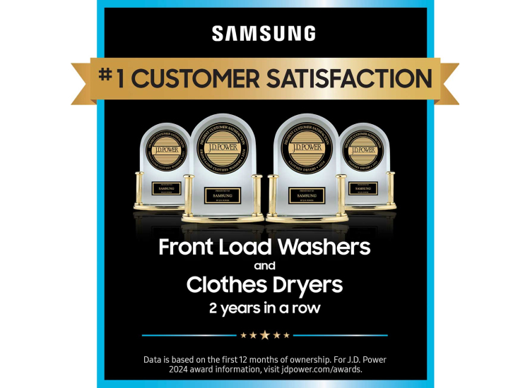 Samsung Washer And Electric Dryer Bespoke AI Laundry Hub In Brushed Black - WH46DBH500EVA3
