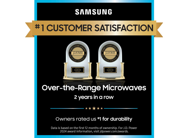 Samsung 1.7 Cu. Ft. Fingerprint Resistant Stainless Steel Over-The-Range Convection Microwave - MC17T8000CS/AA