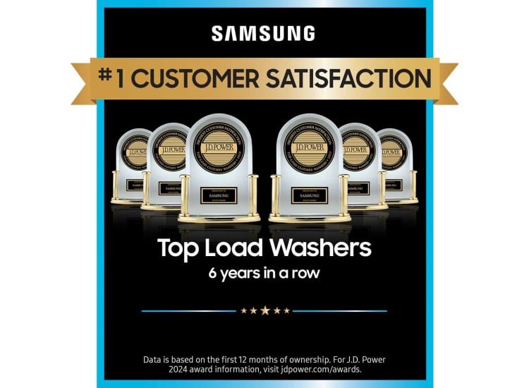Samsung Top Load Washer 5.5 Cu. Ft. Smart With Auto Dispense System in Ivory - WA55CG7500AEUS