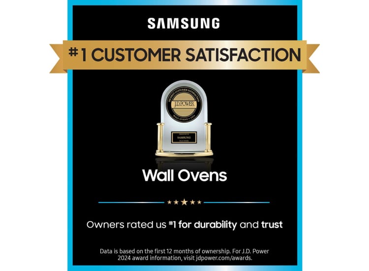 Samsung Bespoke 30-Inch Smart Double Wall Oven With AI Pro Cooking Camera in White Glass - NV51CB700D12AA