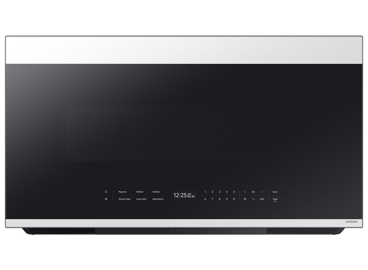 Samsung White Glass BESPOKE 4-Door French Door Refrigerator & Gas Range Package - SAMAPACK20