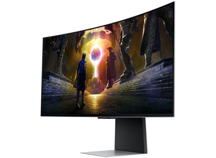 Samsung Odyssey OLED G8 (G85SD) Gaming Monitor 34-Inch Ultra-WQHD 175Hz 0.03ms Curved in Silver - LS34DG856SNXZA