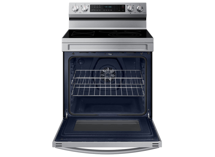 Samsung 6.3 Cu. Ft. Fingerprint Resistant Stainless Steel Smart Freestanding Electric Range With No-Preheat Air Fry, Convection+ & Griddle - NE63A6711SS/AA