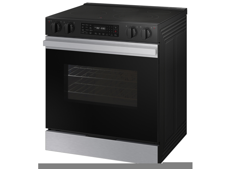 Samsung Slide-In Electric Range Smart Bespoke 6.3 Cu. Ft. in Stainless Steel - NSE6DG8100SRAA