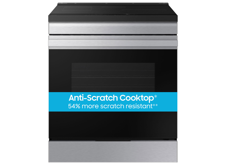 Samsung Slide-In Induction Range Smart Bespoke 6.3 Cu. Ft. in Stainless Steel - NSI6DG9100SRAA