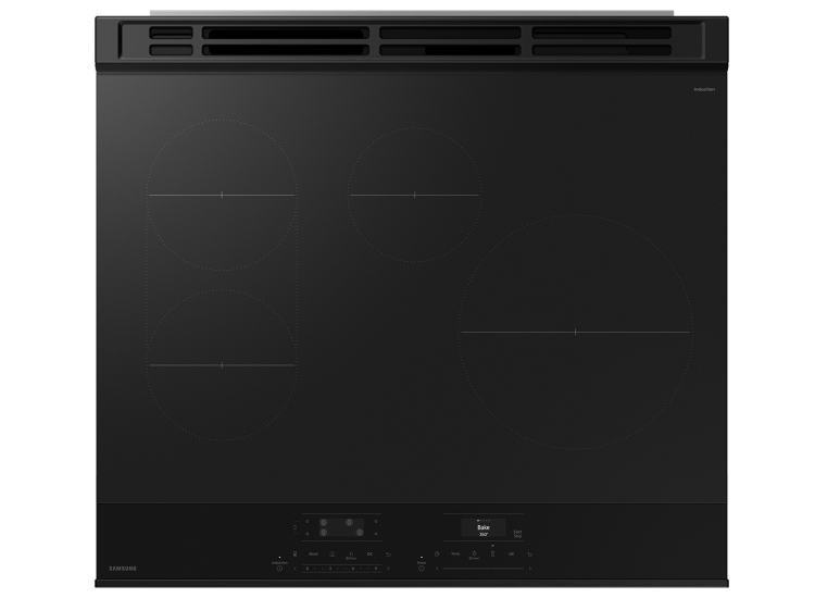 Samsung Slide-In Induction Range Smart Bespoke 6.3 Cu. Ft. in Stainless Steel - NSI6DG9100SRAA