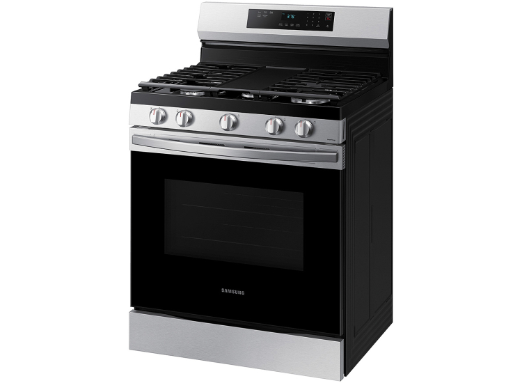 Samsung 6 Cu. Ft. Stainless Steel Smart Freestanding Gas Range With 18K BTU Dual Ring Power Burner And Self Clean - NX60A6311SS/AA