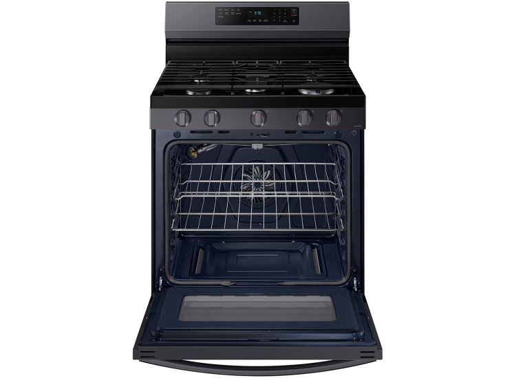 Samsung 6 Cu. Ft. Fingerprint Resistant Black Stainless Steel Smart Freestanding Gas Range With No-Preheat Air Fry & Convection - NX60A6511SG/AA