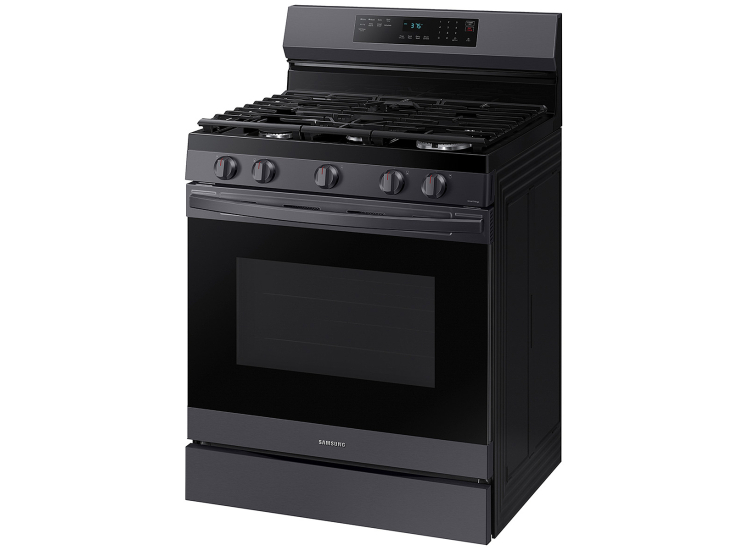 Samsung 6 Cu. Ft. Fingerprint Resistant Black Stainless Steel Smart Freestanding Gas Range With No-Preheat Air Fry & Convection - NX60A6511SG/AA