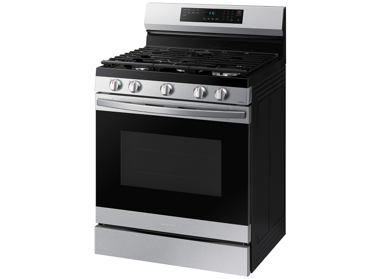 Samsung 6 Cu. Ft. Fingerprint Resistant Stainless Steel Smart Freestanding Gas Range With No-Preheat Air Fry & Convection - NX60A6511SS/AA