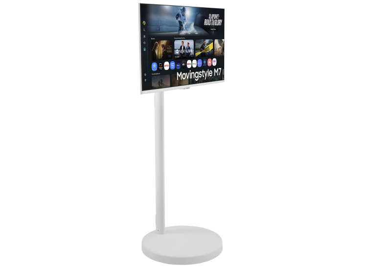 Samsung Movingstyle M7 32-Inch 4K UHD Smart Monitor with Adjustable Rolling Stand in White - LS32FM701UNXZA