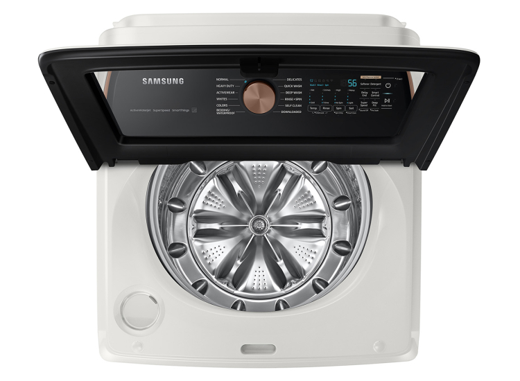 Samsung Top Load Washer 5.5 Cu. Ft. Smart With Auto Dispense System in Ivory - WA55CG7500AEUS