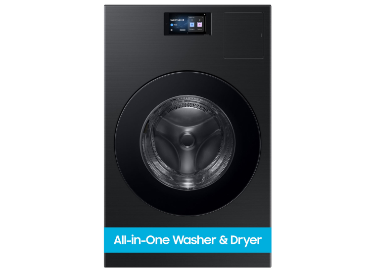 Samsung Bespoke 5.3 Cu. Ft. AI Vented Laundry Combo Washer and Electric Dryer in Brushed Black - WD90F53AVBUS