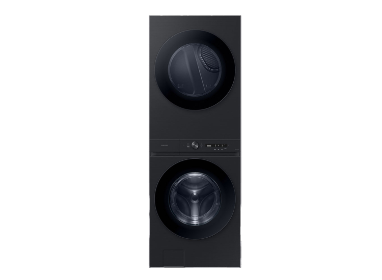 Samsung Washer And Electric Dryer Bespoke AI Laundry Hub In Brushed Black - WH46DBH500EVA3