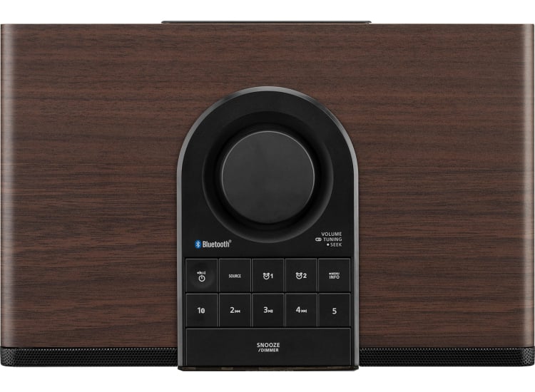 Sangean Walnut Cabinet Digital Tuning Clock Radio - RCR-40