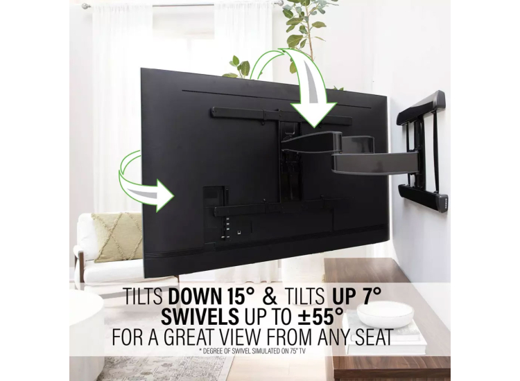 Sanus Advanced XL Full-Motion Premium TV Wall Mount for 65" - 100" TV's - VXF830-B2