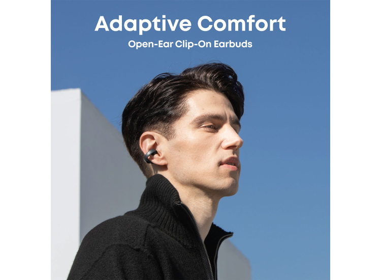 Soundcore AeroClip True-Wireless Open-Ear Clip-On Earbuds in Midnight - A3388Z11