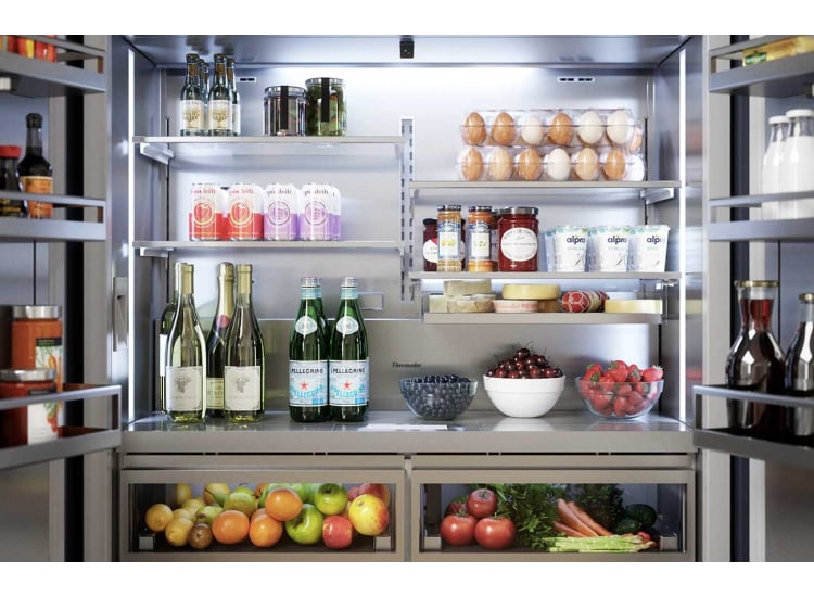Thermador Freedom Collection 26.7 Cu. Ft Built-In French Door Refrigerator with Masterpiece Handles 48-Inch in Stainless Steel - T48BT110NS