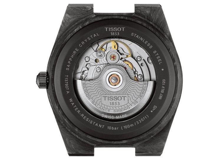 Tissot PRX Powermatic 80 Watch 40mm w Carbon Dial T1379089720100