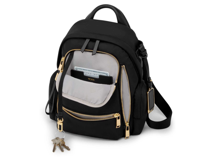 TUMI Voyageur Celina Backpack - Small in Black|Gold - 154166-2693