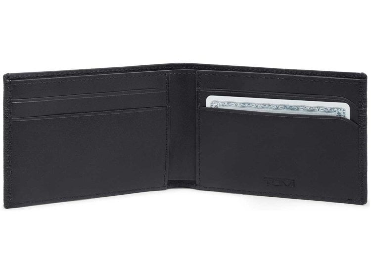 TUMI Nassau Slim Single Billfold in Black Embossed 152357T527