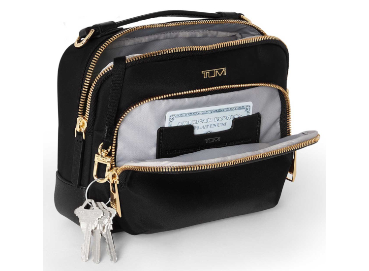 TUMI Voyageur Teghan Crossbody in Black|Gold - 154182-2693