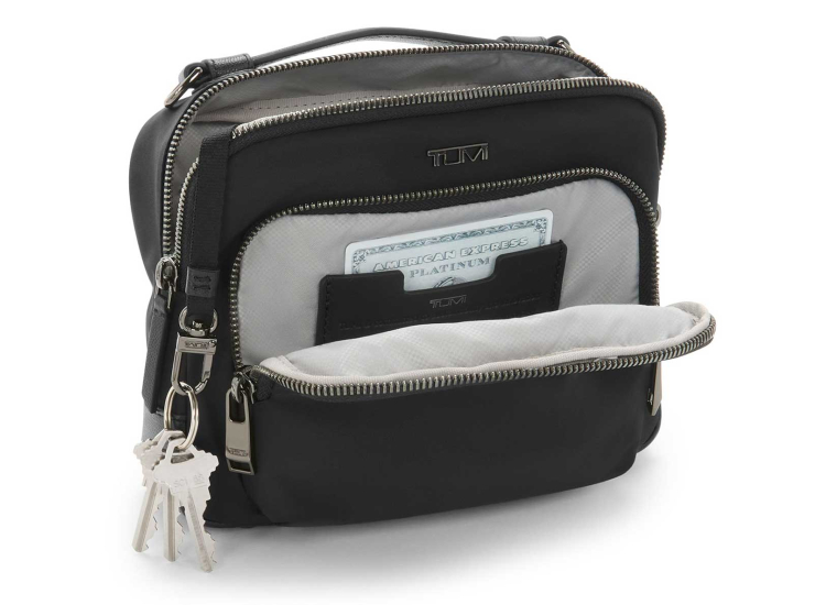 TUMI Voyageur Teghan Crossbody in Black|Gunmetal - 154182-T522