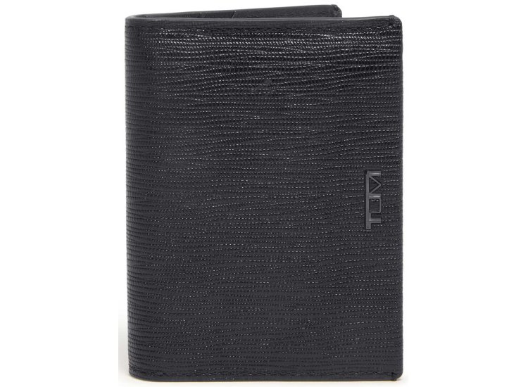 TUMI Nassau L-Fold in Black Embossed 152376T527 - Main Image