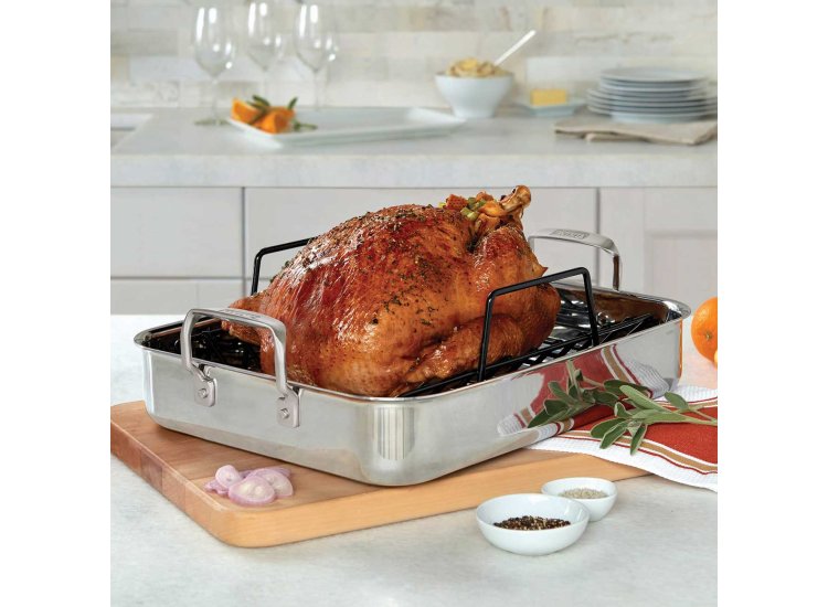 Triple Ply Cuisinart Pro Stainless Rectangular Roasting Pan With