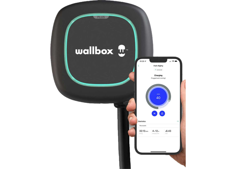 Wallbox Pulsar Plus 48A 25Ft Electric Vehicle Smart Charger - PUP2-U-1-6-C-002