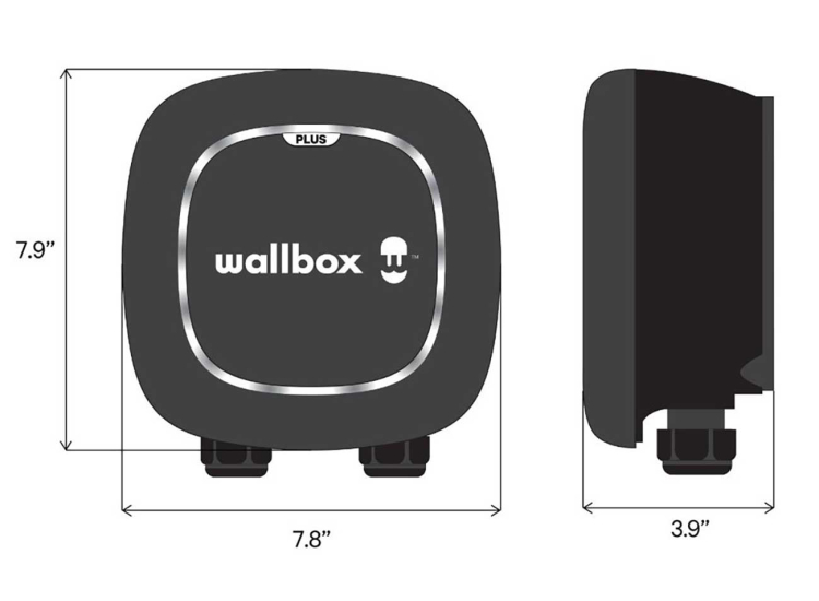 Wallbox Pulsar Plus 48A 25Ft Electric Vehicle Smart Charger - PUP2-U-1-6-C-002