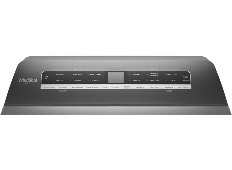 Whirlpool Gas Dryer with Advanced Moisture Sensing 7.4 Cu. Ft. in Chrome Shadow - WGD8127LC