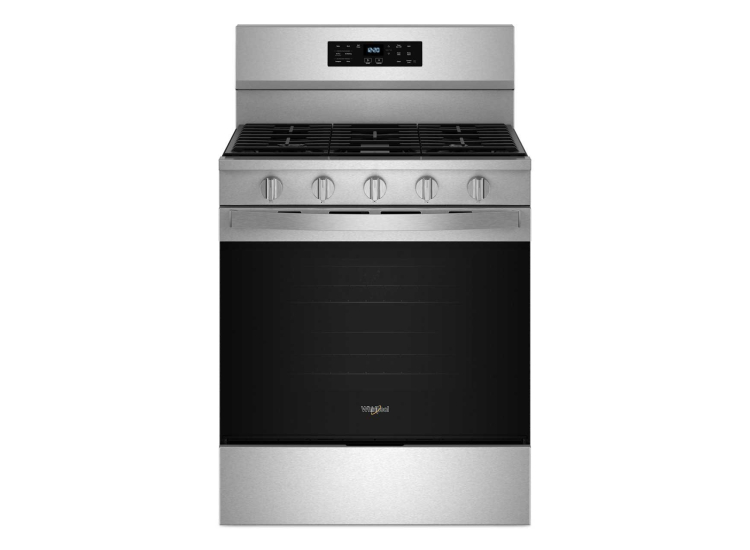 Whirlpool Stainless Side-By-Side Refrigerator & Gas Range Package - WHIRPACK28