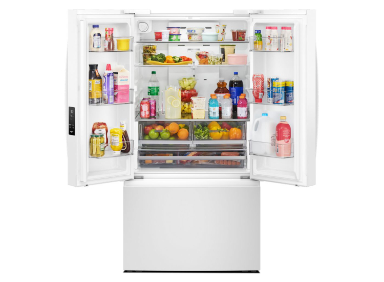 Whirlpool 30 Cu. Ft. French Door Refrigerator With Water and Ice Dispenser 36-Inch Wide in White - WRFF3536SW