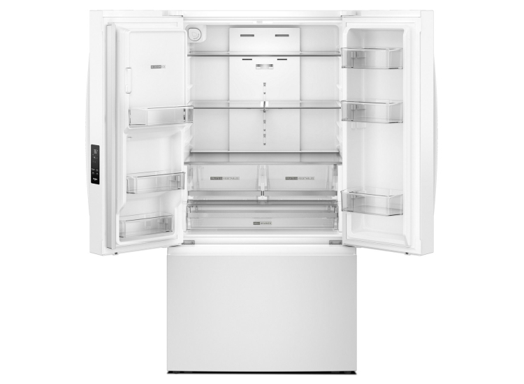 Whirlpool 30 Cu. Ft. French Door Refrigerator With Water and Ice Dispenser 36-Inch Wide in White - WRFF3536SW