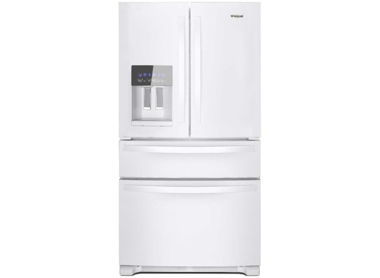 Whirlpool 24.5 Cu. Ft. 4 Door French Door Refrigerator 36-Inch Wide in White - WRMF3636RW