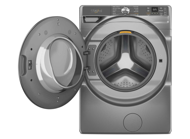 Whirlpool Smart Front Load Washer 5 Cu. Ft. with FreshFlow Vent System in Radiant Silver - WFW6720RR