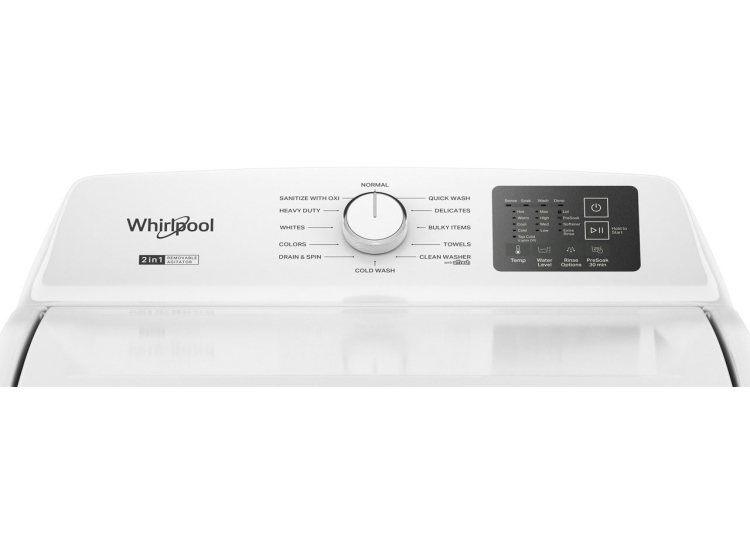 Whirlpool 4.2 - 4.3 Cu. Ft. Top Load Top Load Washer with 2-in-1 Removable Agitator in White - WTW4107SW