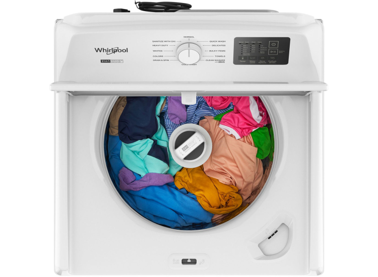 Whirlpool 4.2 - 4.3 Cu. Ft. Top Load Top Load Washer with 2-in-1 Removable Agitator in White - WTW4107SW