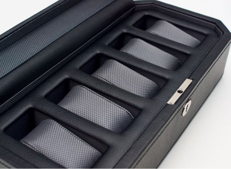 Wolf 1834 Windsor 5 Piece Watch Box in Black - 4583029