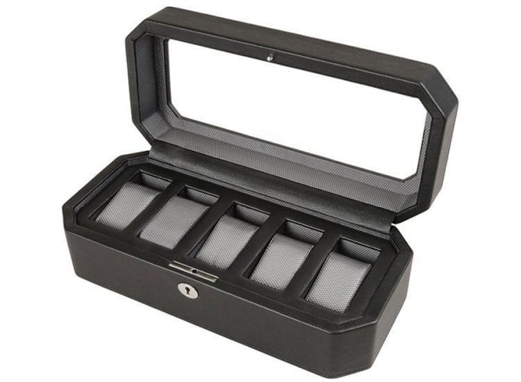 Wolf 1834 Windsor 5 Piece Watch Box in Black - 4583029