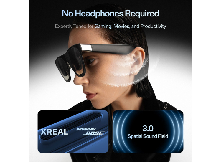 XREAL One Pro AR Glasses Large (IPD 66-75mm) in Black - X1112-L