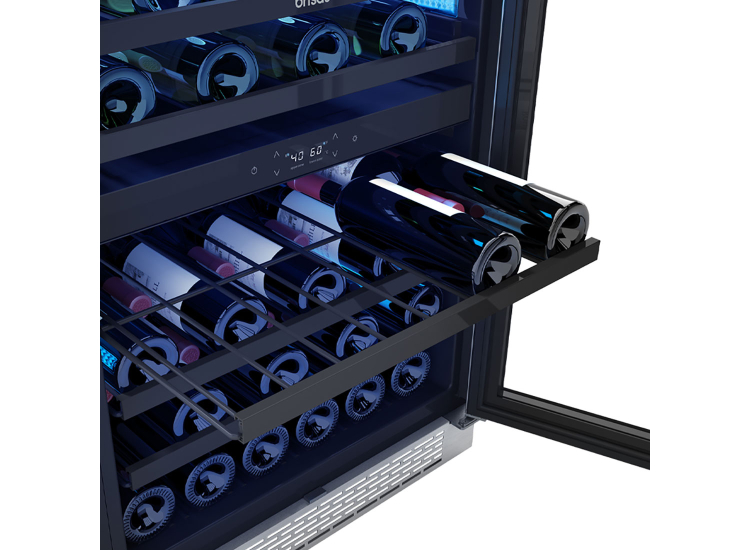 Brisas by Zephyr 5.3 Cu. Ft. Dual Zone Wine Cooler 24-Inch Wide in Stainless Frame - BWN24C02AG