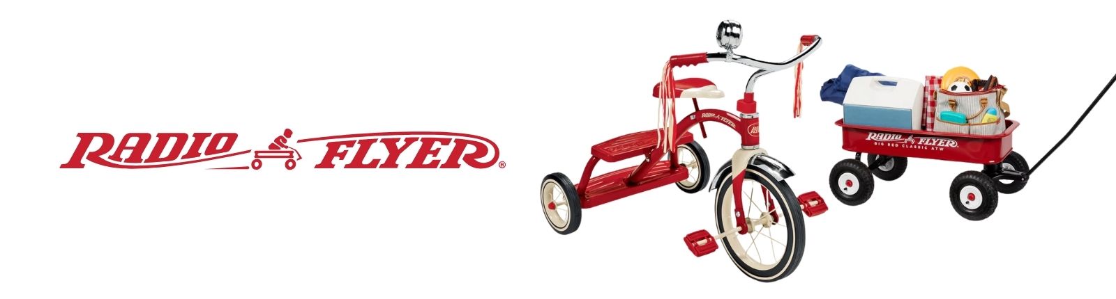 Radio Flyer red tricycle and wagon