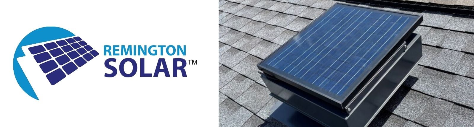 Solar panel mounted on a roof